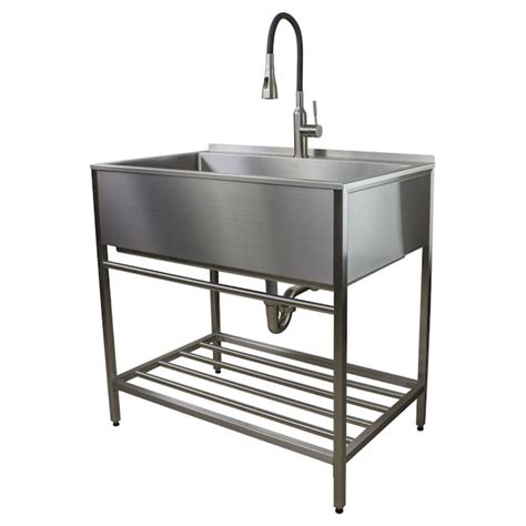 stainless steel laundry trough and cabinet|Transolid 36.